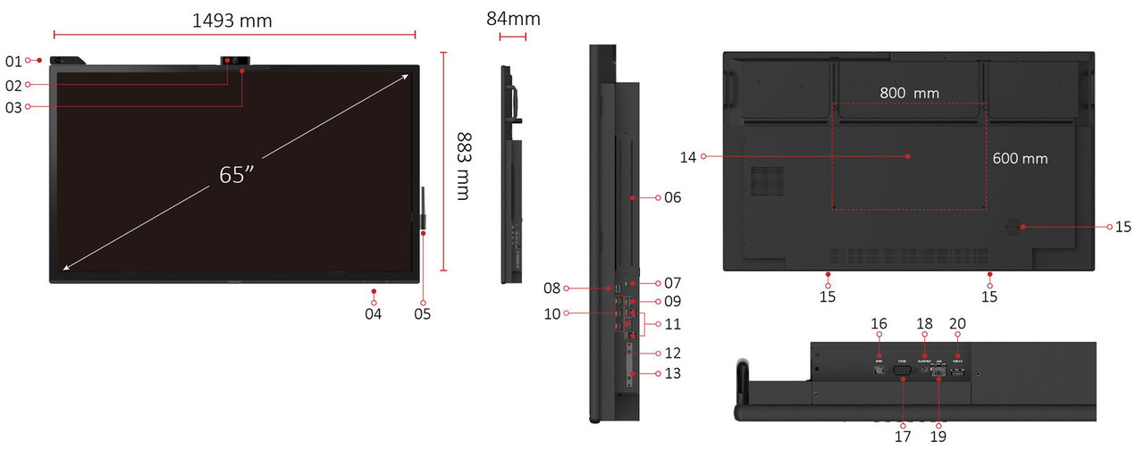 Viewsonic ViewBoard IFP8670 UHD interactief display
