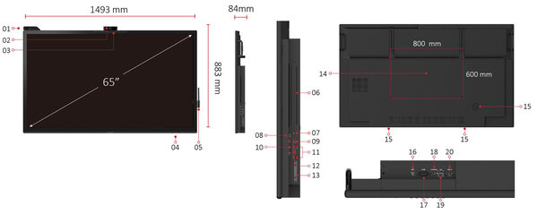 Viewsonic ViewBoard IFP8670 UHD interactief display