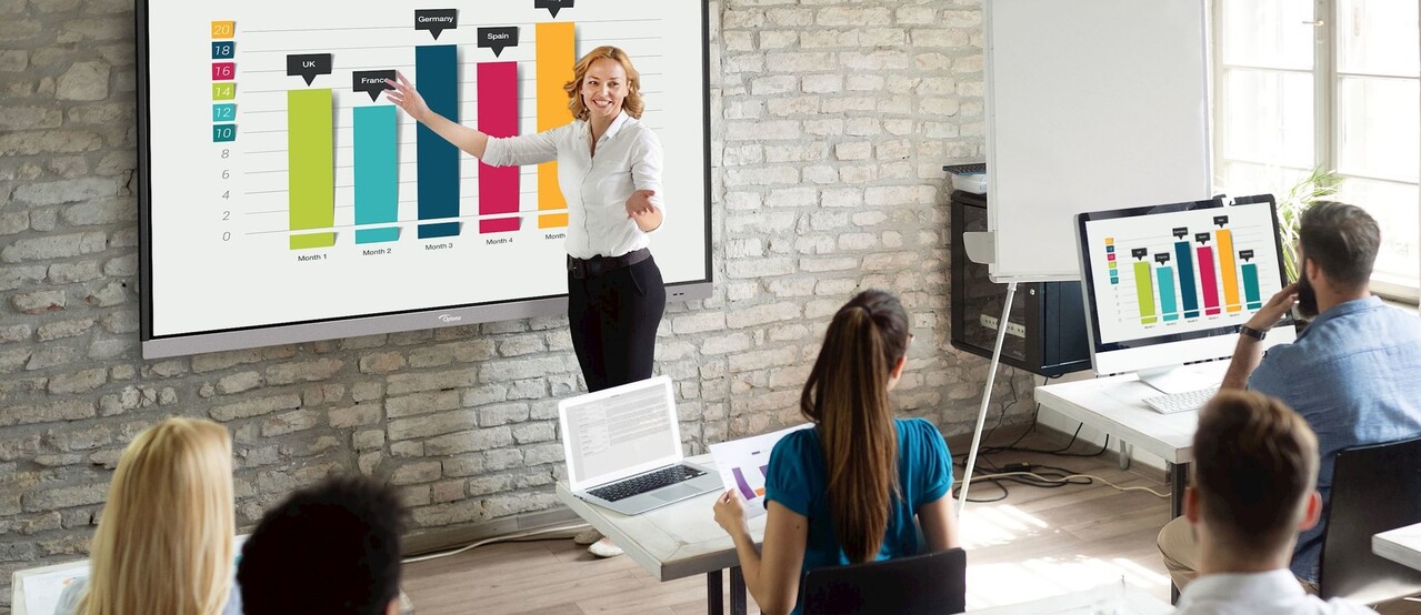 Optoma Optoma 5751RK 75" eersteklas interactief flatpanel-display Optoma Optoma 5751RK 75" eersteklas interactief flatpanel-display