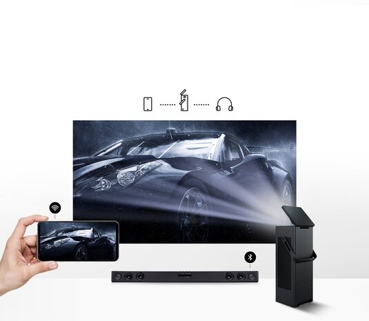 LG LG HU80KSW CIneBeam 4K UHD laser beamer LG LG HU80KSW CIneBeam 4K UHD laser beamer