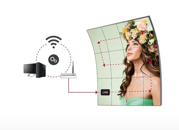 LG LG 55EF5G-P 55 Gebogen OLED-signalisatie