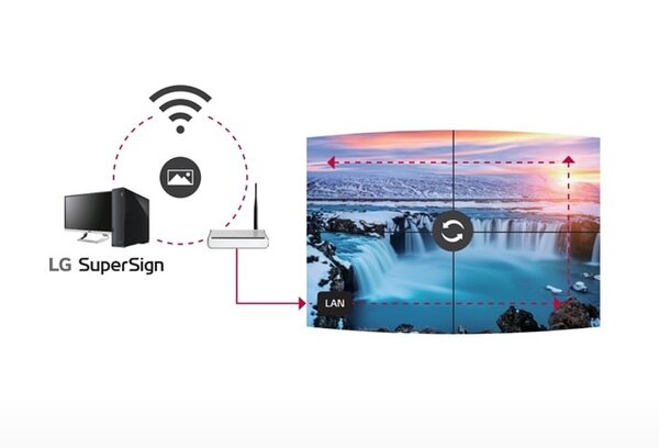 LG LG 55EF5G-P 55 Gebogen OLED-signalisatie