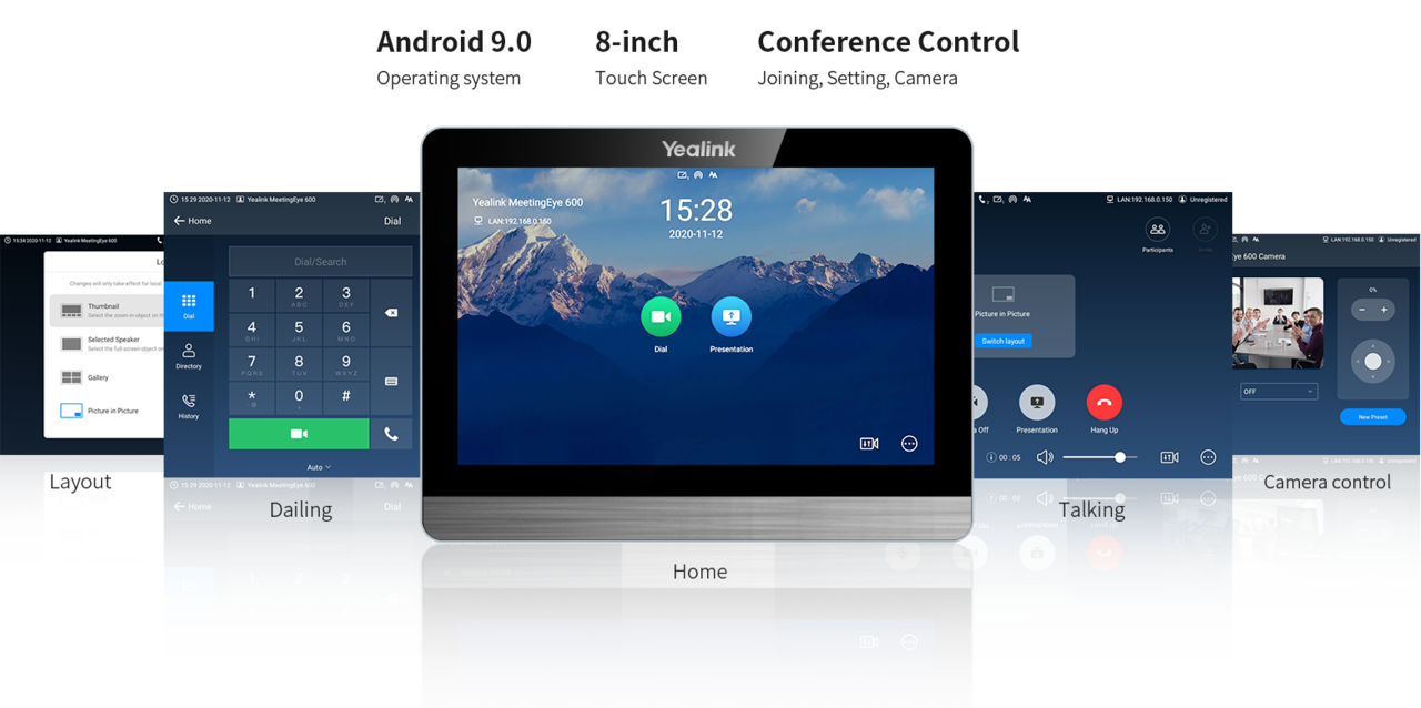 Yealink Yealink CTP18 touchpanel voor vergaderingen Yealink Yealink CTP18 touchpanel voor vergaderingen