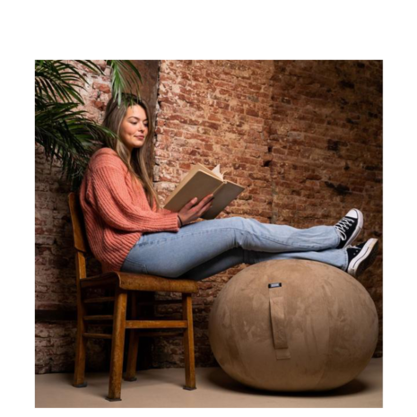 Fruscle Fruscle zitbal suède beige