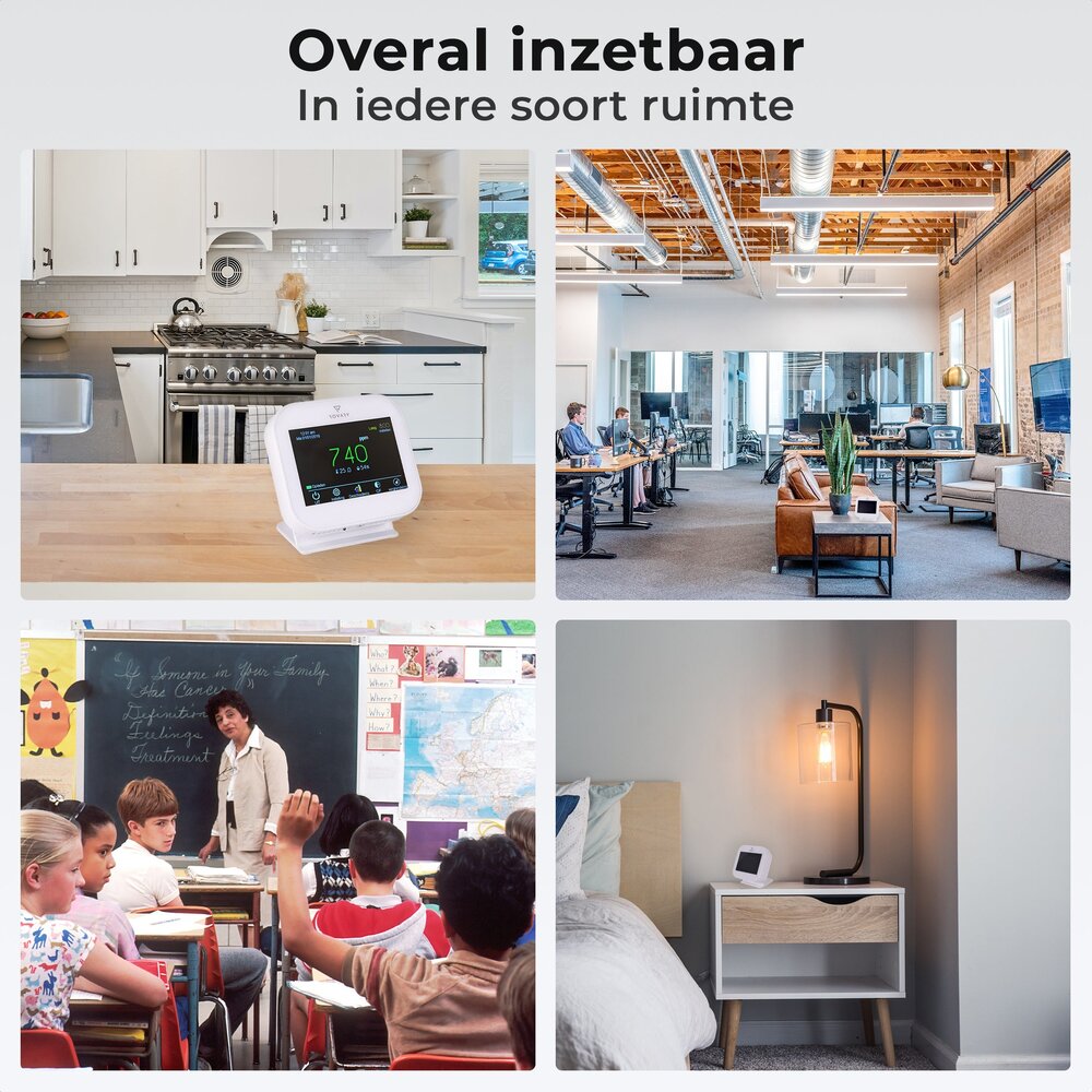 Rovary Rovary RV40W CO2 luchtkwaliteitsmeter Rovary Rovary RV40W CO2 luchtkwaliteitsmeter