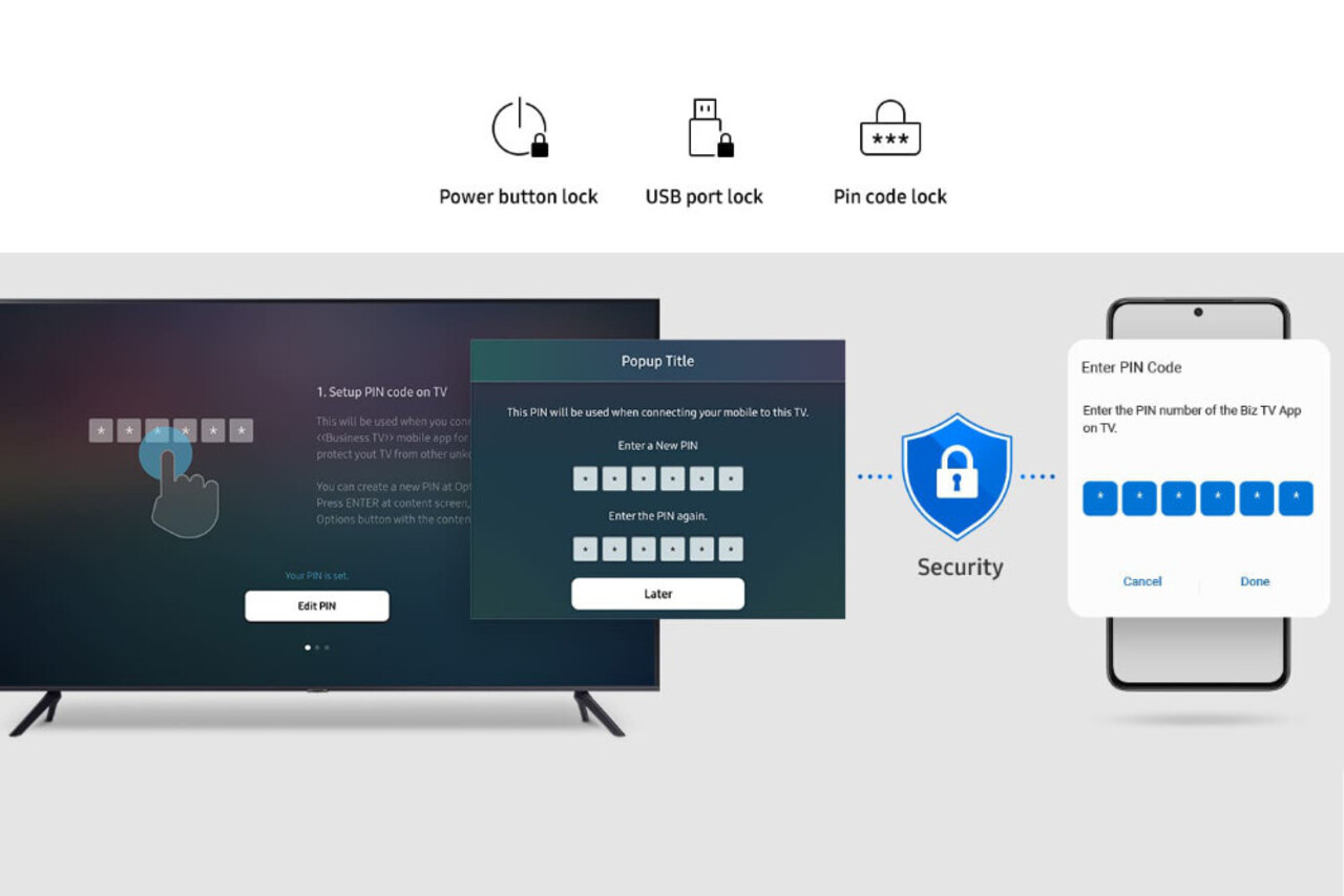 Samsung Samsung BE75A-H 4K UHD Business TV Samsung Samsung BE75A-H 4K UHD Business TV