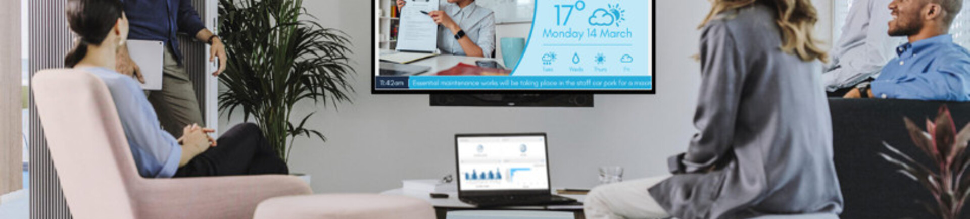 Digital Signage met Clickshare en Signagelive