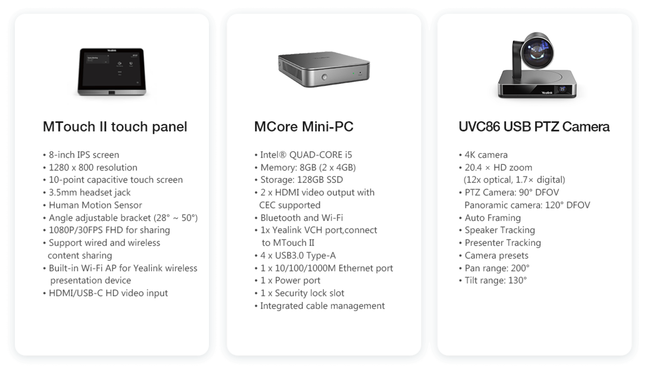 Yealink Yealink MVC860 Audio videoconferentie systeem Yealink Yealink MVC860 Audio videoconferentie systeem