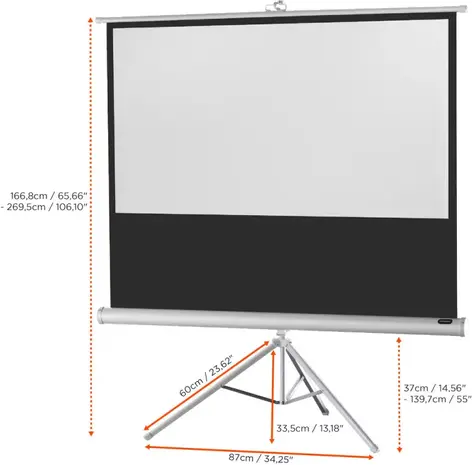 Celexon Celexon Statiefschermen Economy white HDTV 16:9 Celexon Celexon Statiefschermen Economy white HDTV 16:9