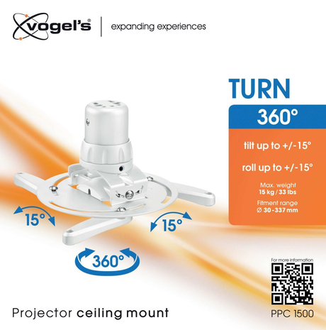 Vogels PPC 1500W Projector plafondbeugel (wit)