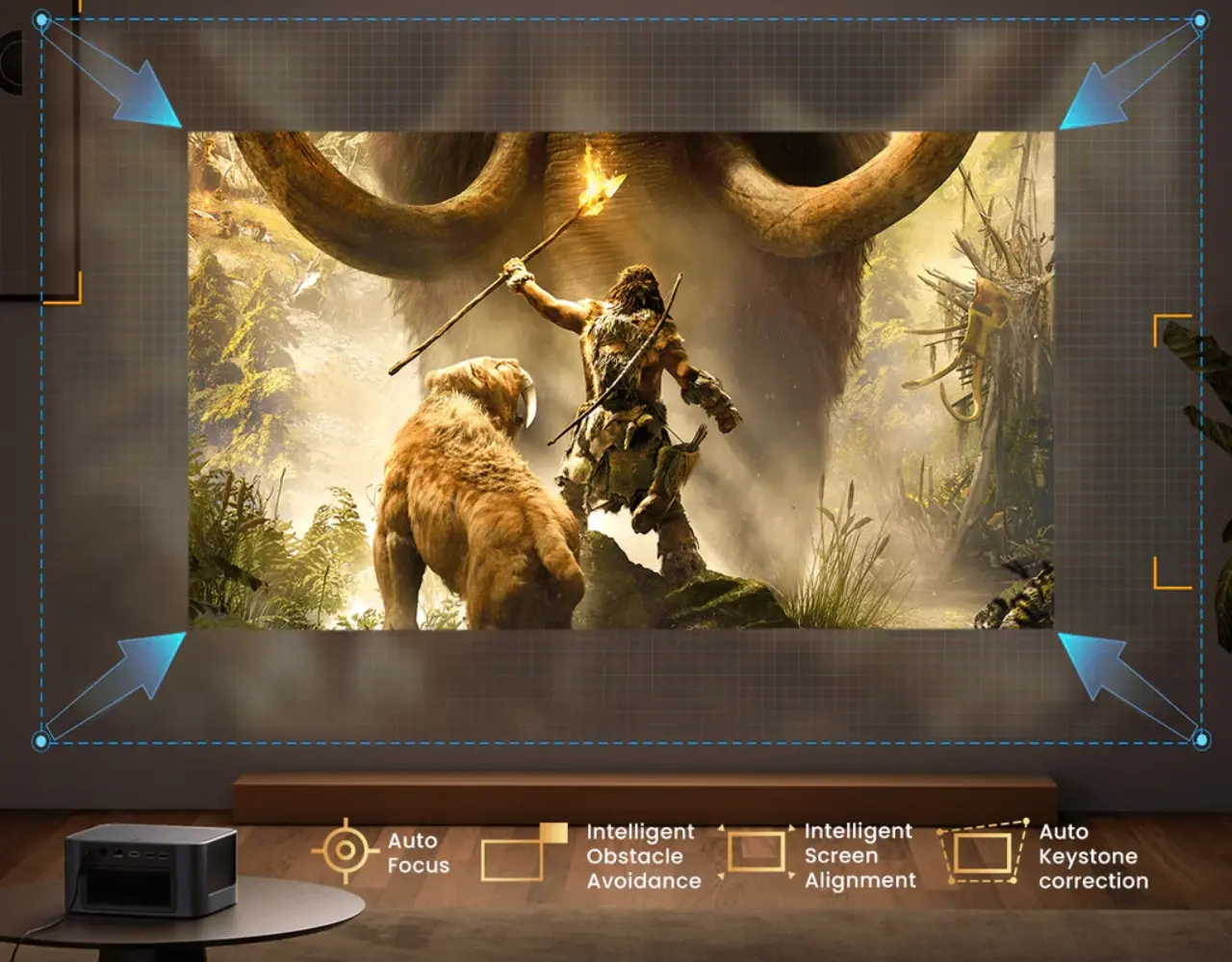 Dangbei Dangbei Neo Mini Smart Beamer Blauw Dangbei Dangbei Neo Mini Smart Beamer Blauw