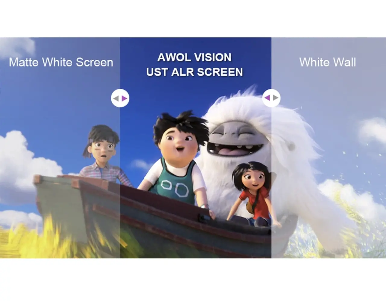 Awol Vision AWOL VISION Cinematic ALR 100" projectiescreen Awol Vision AWOL VISION Cinematic ALR 100" projectiescreen