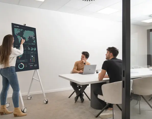 Vision White Flipchart-Style Floorstand VFM-F10/WH