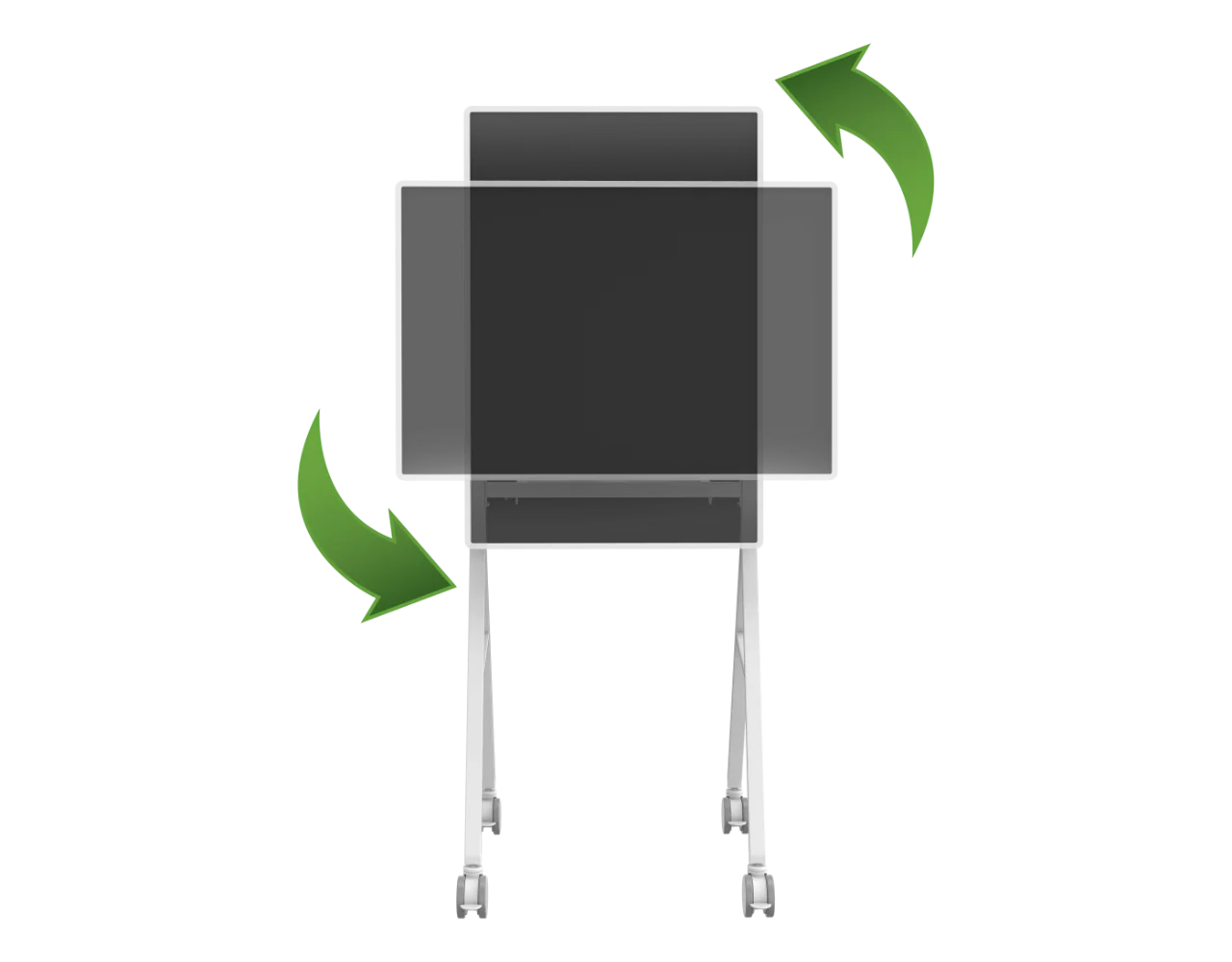 White Flipchart-Style Floorstand VFM-F10/WH afbeelding