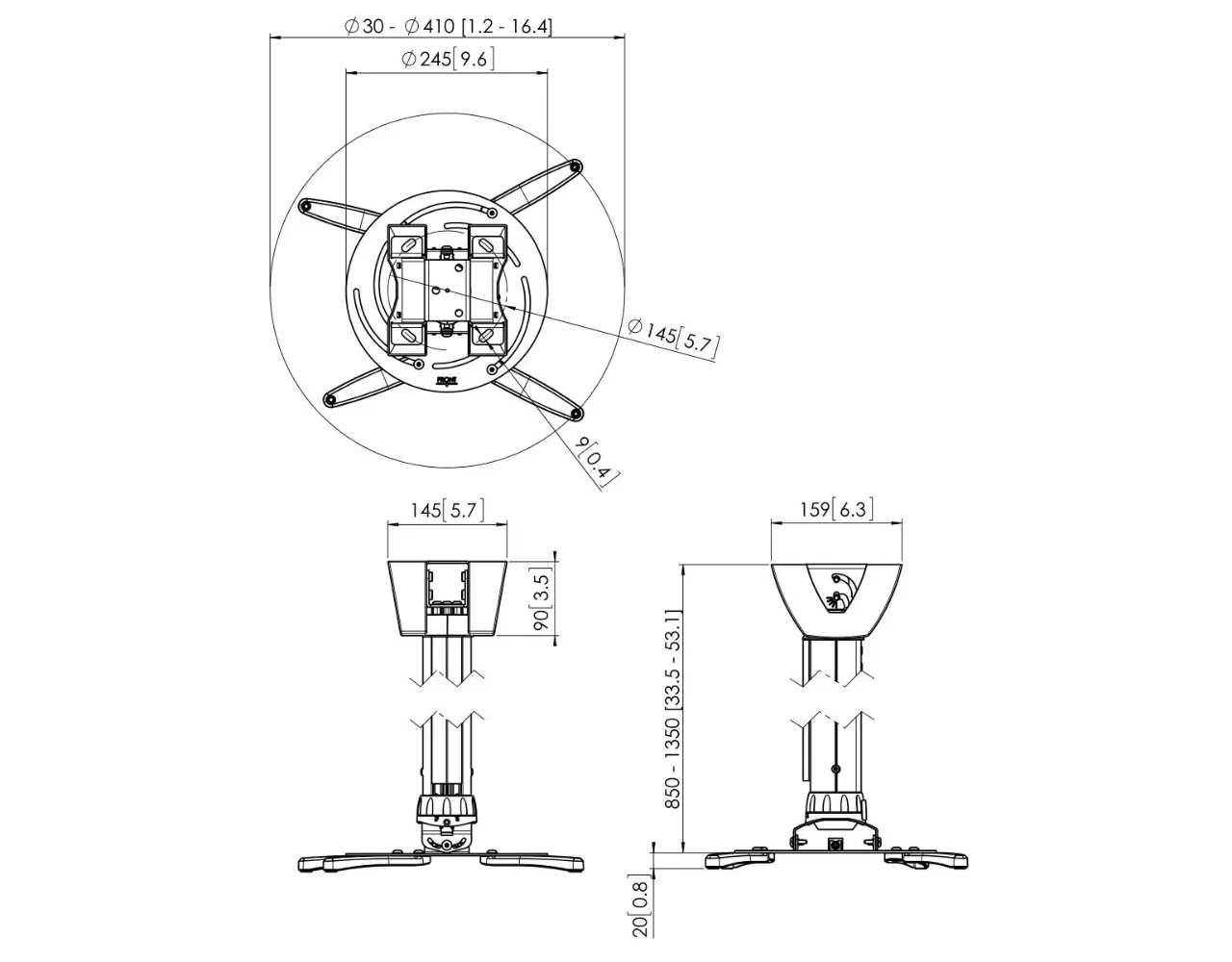 Vogel's Vogel's PPC 2585 plafondsteun