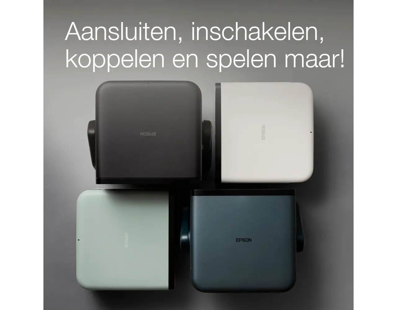 Epson Epson EF-22N Full HD compacte laser beamer op standaard Epson Epson EF-22N Full HD compacte laser beamer op standaard