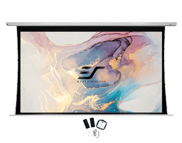 Elite Screens Elite Screens Saker Tab-Tension MaxWhite FG 16:9 elektrisch projectiescherm Elite Screens Elite Screens Saker Tab-Tension MaxWhite FG 16:9 elektrisch projectiescherm