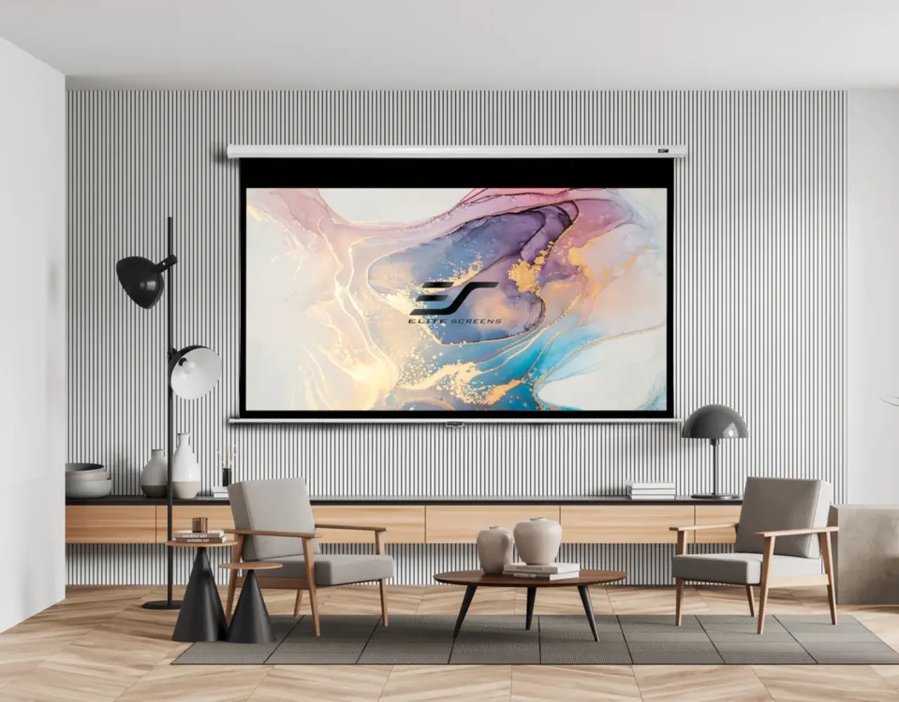 Elite Screens Elite Screens Manual MaxWhite 100 inch handbediend projectiescherm