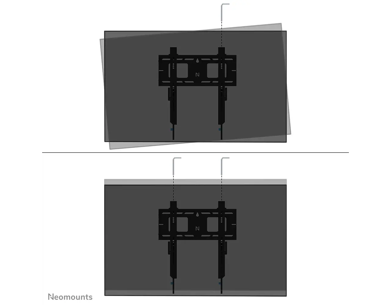 Neomounts Neomounts WL30-750BL14 vlakke heavy duty display muurbeugel Neomounts Neomounts WL30-750BL14 vlakke heavy duty display muurbeugel