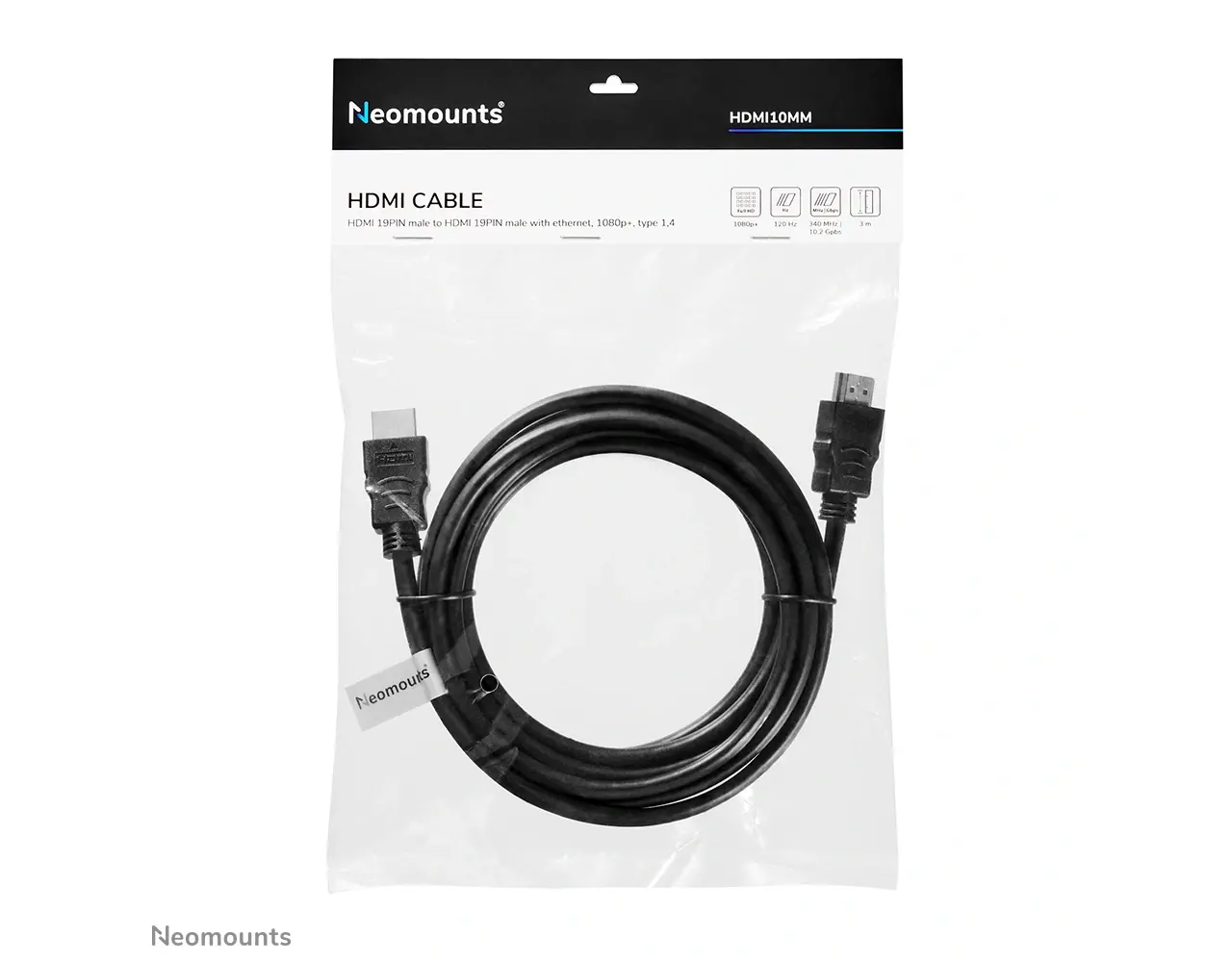 Neomounts Neomounts HDMI10MM HDMI kabel - 3 meter Neomounts Neomounts HDMI10MM HDMI kabel - 3 meter