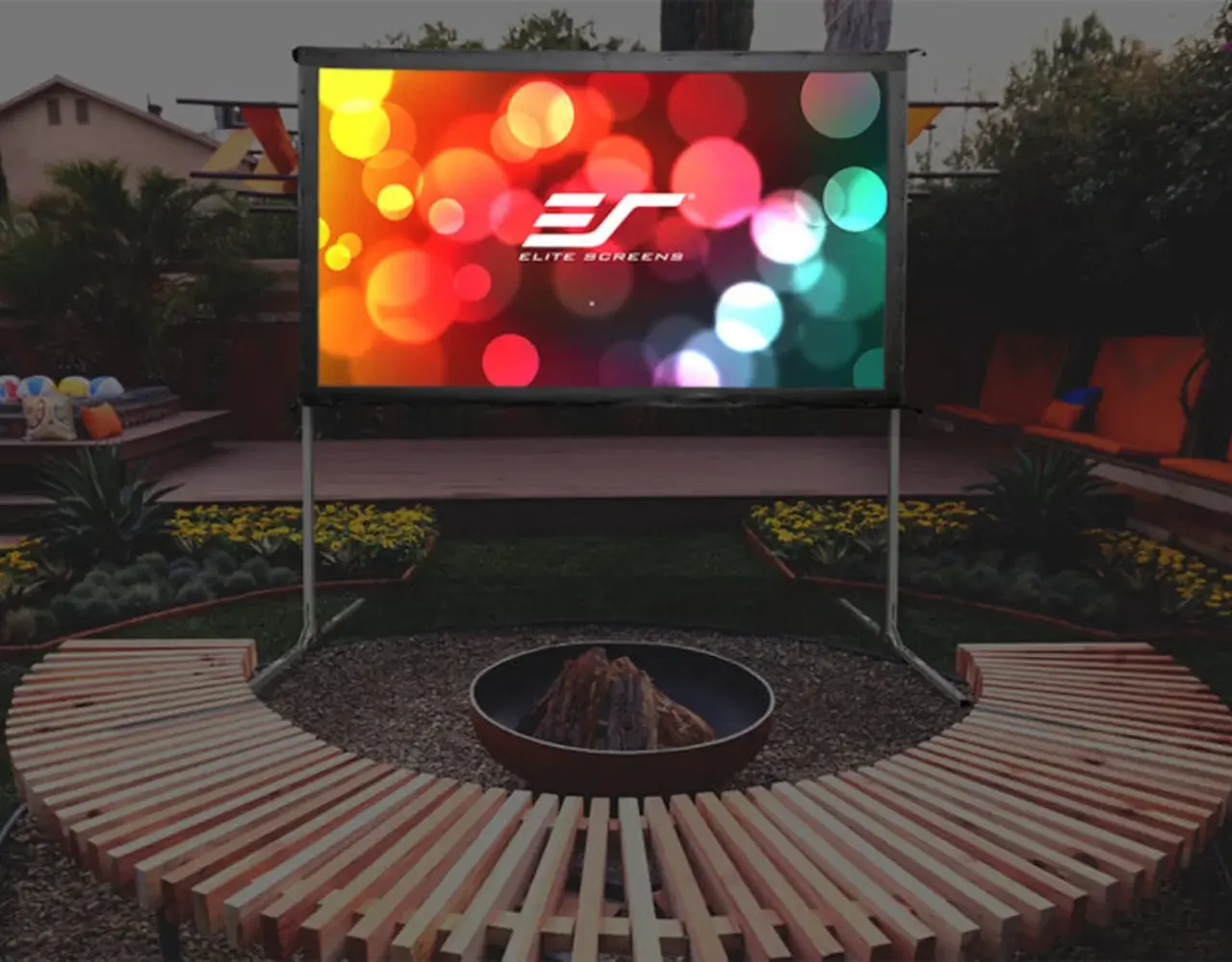 Elite Screens Elite Screens Yard Master 2 WraithVeil-Dual 180 inch mobiel projectiescherm Elite Screens Elite Screens Yard Master 2 WraithVeil-Dual 180 inch mobiel projectiescherm
