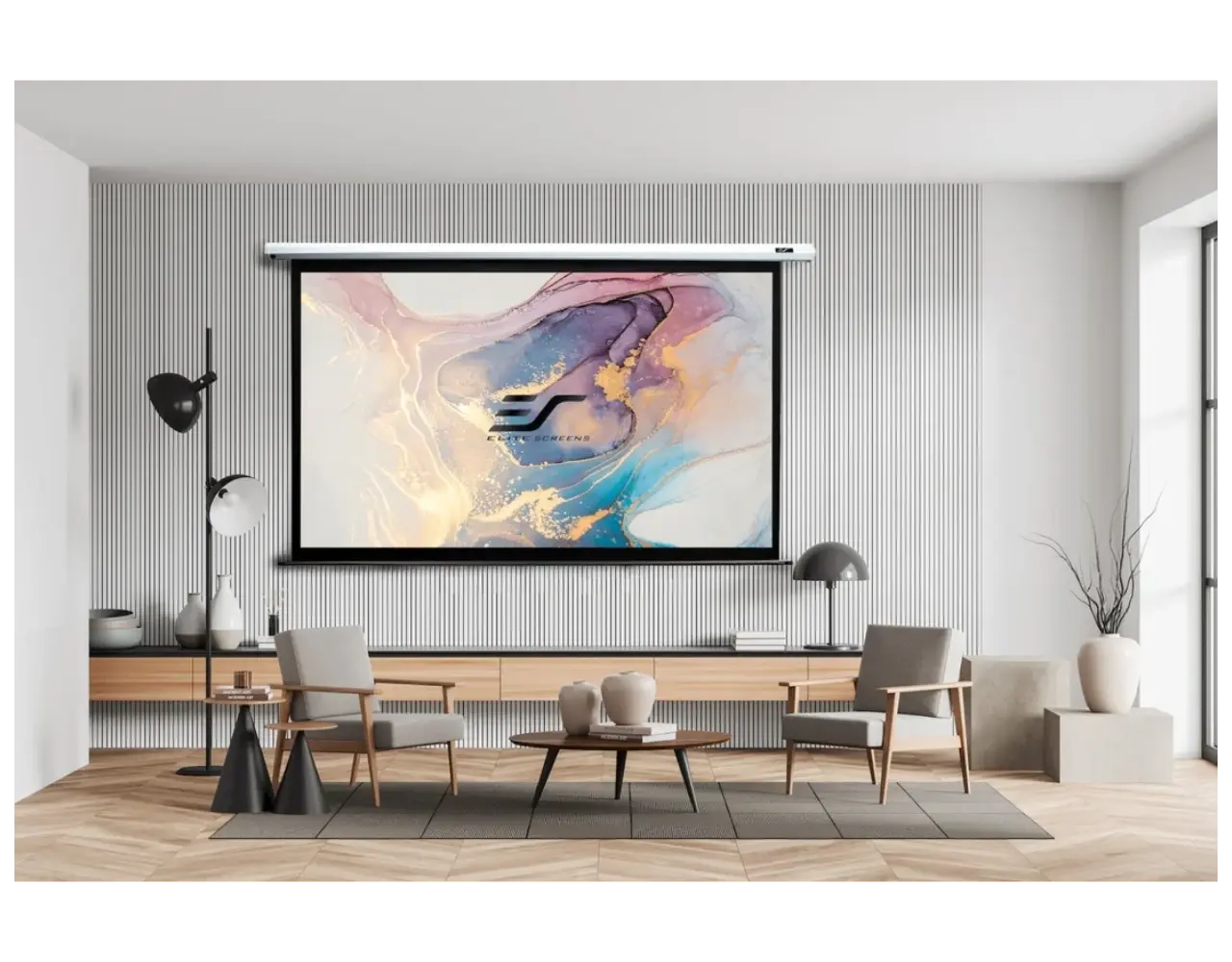 Elite Screens Elite Screens Spectrum MaxWhite 16:9 elektrisch projectiescherm Elite Screens Elite Screens Spectrum MaxWhite 16:9 elektrisch projectiescherm
