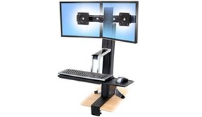 Ergotron Ergotron WorkFit-S, Dual Sit-Stand Workstation Ergotron Ergotron WorkFit-S, Dual Sit-Stand Workstation