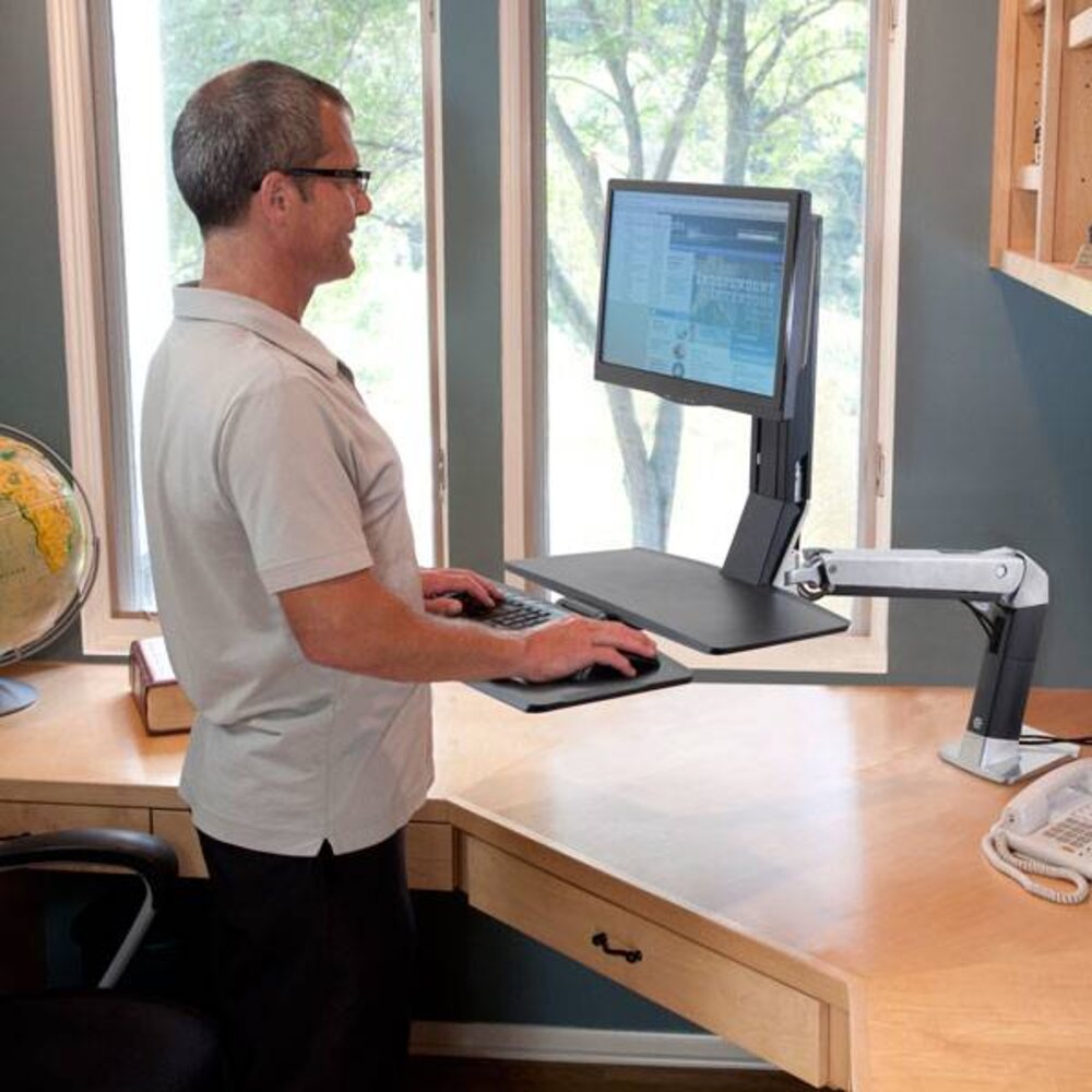 Ergotron Ergotron WorkFit WorkFit-A, Single LD @ Worksurface+ Ergotron Ergotron WorkFit WorkFit-A, Single LD @ Worksurface+