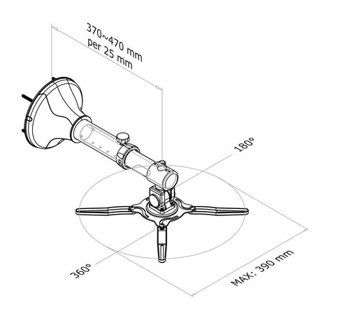 Neomounts Neomounts BEAMER-W050BLACK wandbeugel Neomounts Neomounts BEAMER-W050BLACK wandbeugel