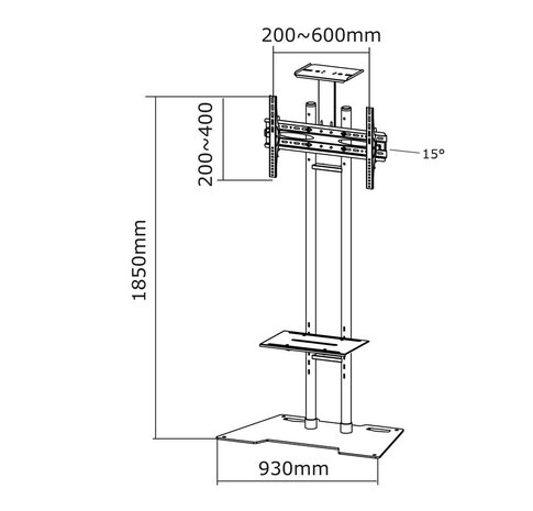 Neomounts Neomounts PLASMA-M1700ES display vloerstandaard Neomounts Neomounts PLASMA-M1700ES display vloerstandaard