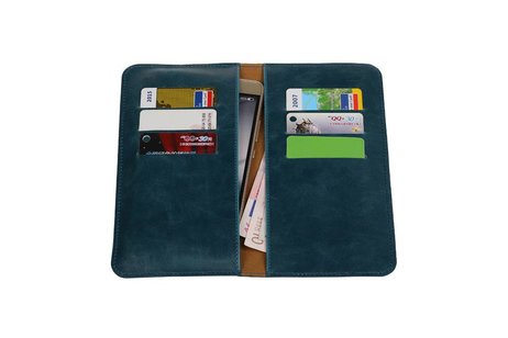 Pull Up Portemonnee Maat L Blauw