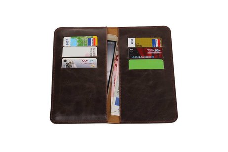 Pull Up Portemonnee Maat L Mocca