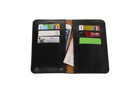 Pull Up Portemonnee Maat M Zwart