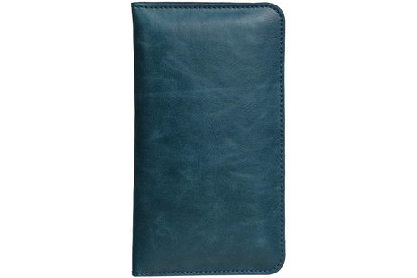 Pull Up Portemonnee Maat M Blauw