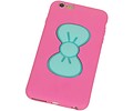 Vlinder Standing TPU Case voor iPhone 6 Roze