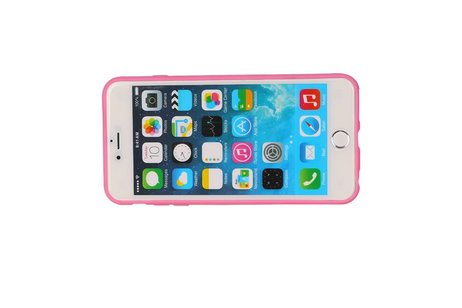 Vlinder Standing TPU Case voor iPhone 6 Roze