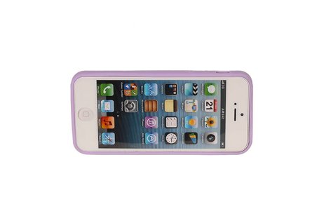 Vlinder Standing TPU Case voor iPhone 6 Paars