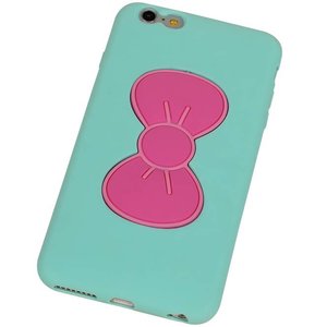 Vlinder Standing TPU Case voor iPhone 6 Groen