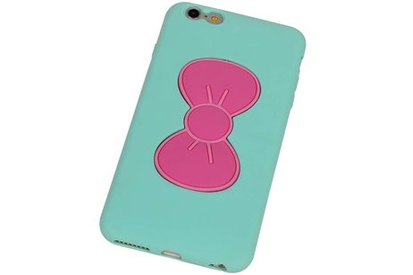 Vlinder Standing TPU Case voor iPhone 6 Groen