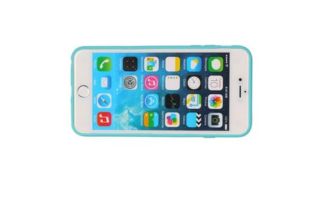 Vlinder Standing TPU Case voor iPhone 6 Plus Turquoise