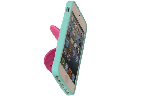 Vlinder Standing TPU Case voor iPhone 6 Plus Groen