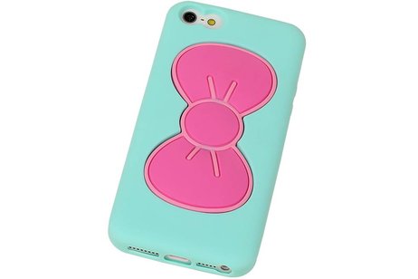 Vlinder Standing TPU Case voor iPhone 6 Plus Groen