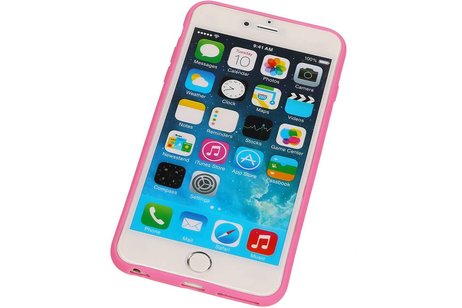 Vlinder Standing TPU Case voor iPhone 6 Plus Roze