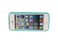 Vlinder Standing TPU Case voor iPhone 5 Turquoise