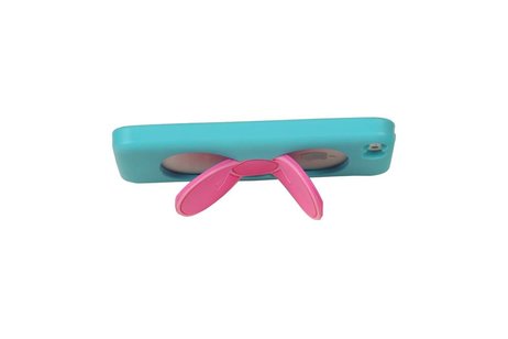 Vlinder Standing TPU Case voor iPhone 5 Turquoise