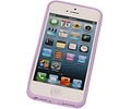 Vlinder Standing TPU Case voor iPhone 5 Paars