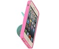 Vlinder Standing TPU Case voor iPhone 5 Roze