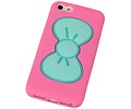 Vlinder Standing TPU Case voor iPhone 5 Roze