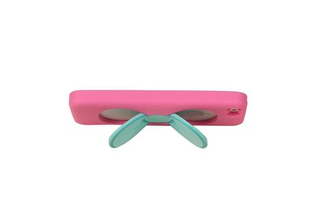 Vlinder Standing TPU Case voor iPhone 5 Roze