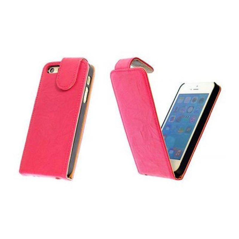 iPhone 4 Hoesje Lederen Flipcases Roze -